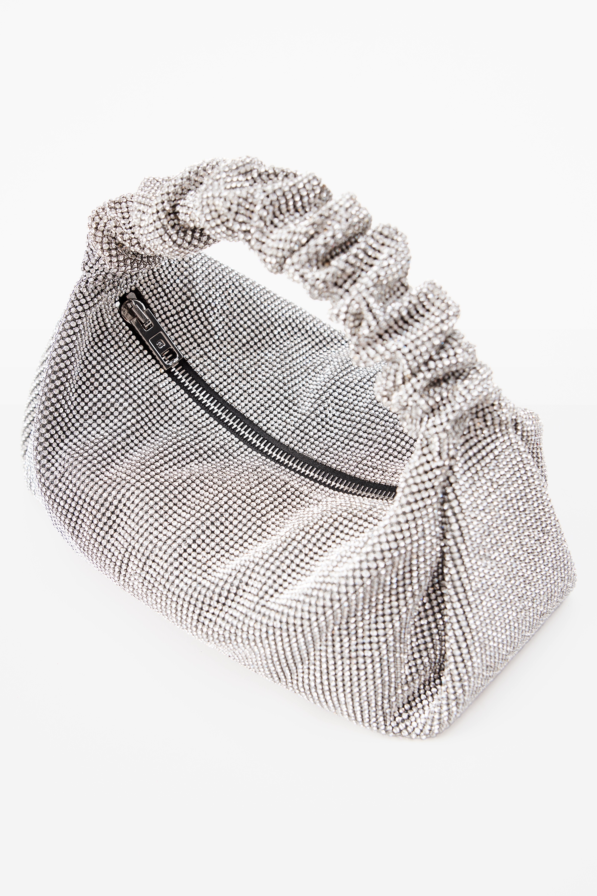 SCRUNCHIE MINI BAG IN CRYSTAL MESH - 3