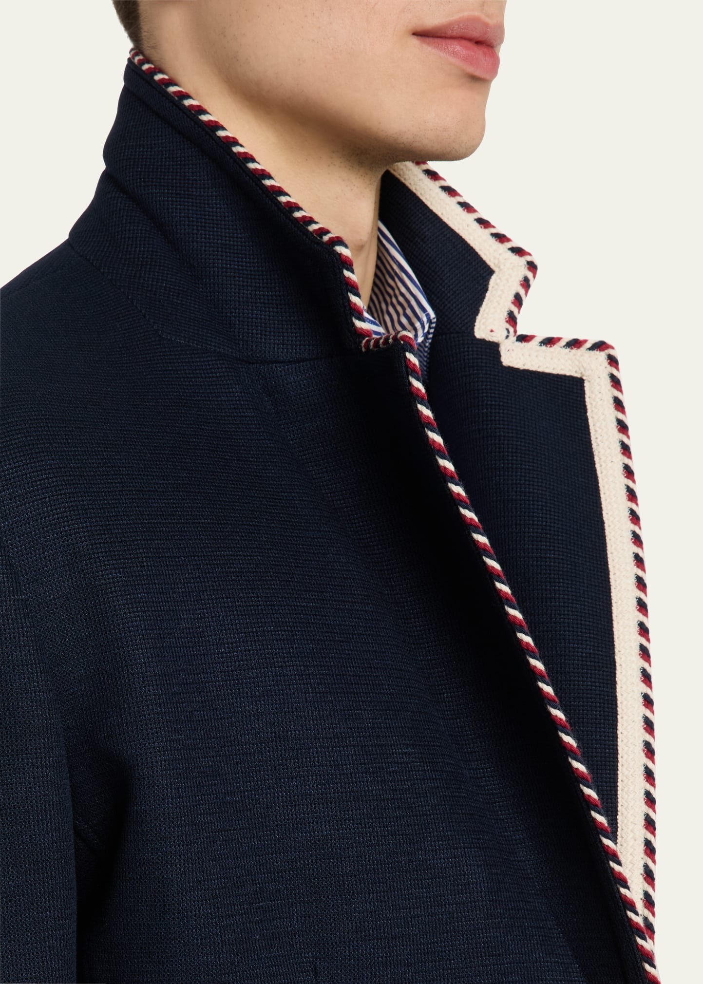 Men's VLogo Contrast-Trim Blazer - 6
