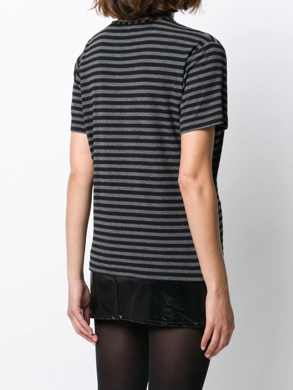 round neck striped T-shirt - 4