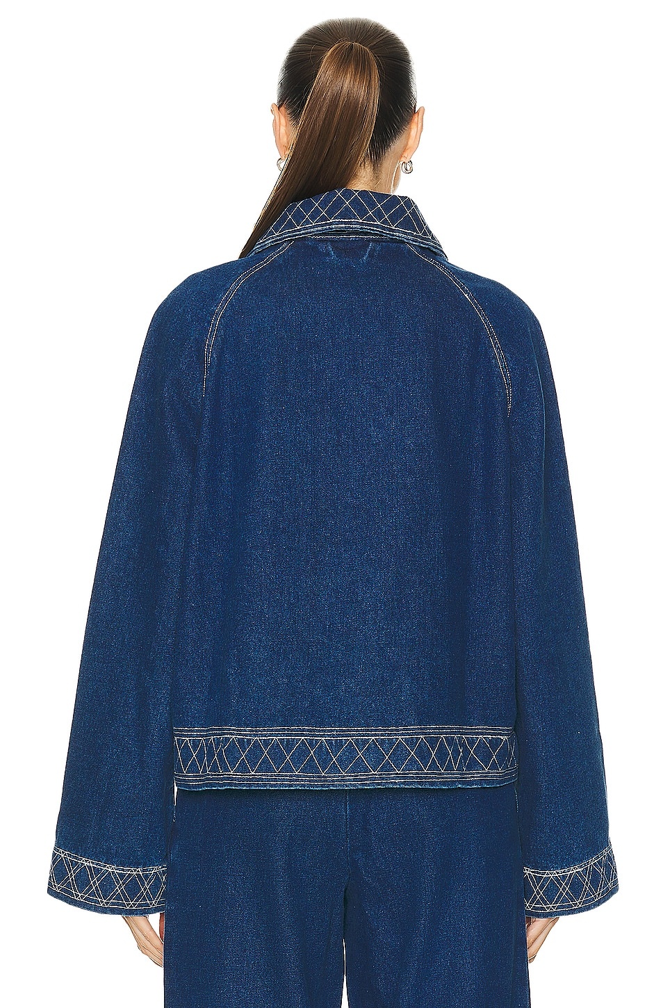 Embroidered Denim Jacket - 4