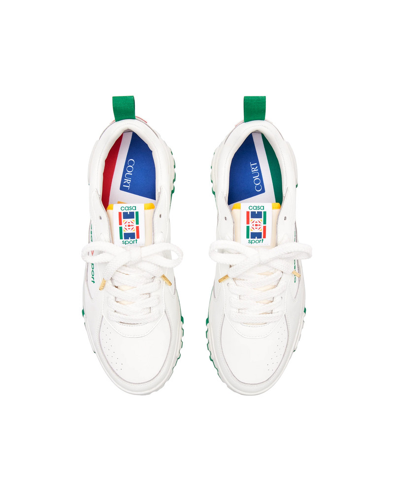 Mens The Court White & Green Sneaker 12