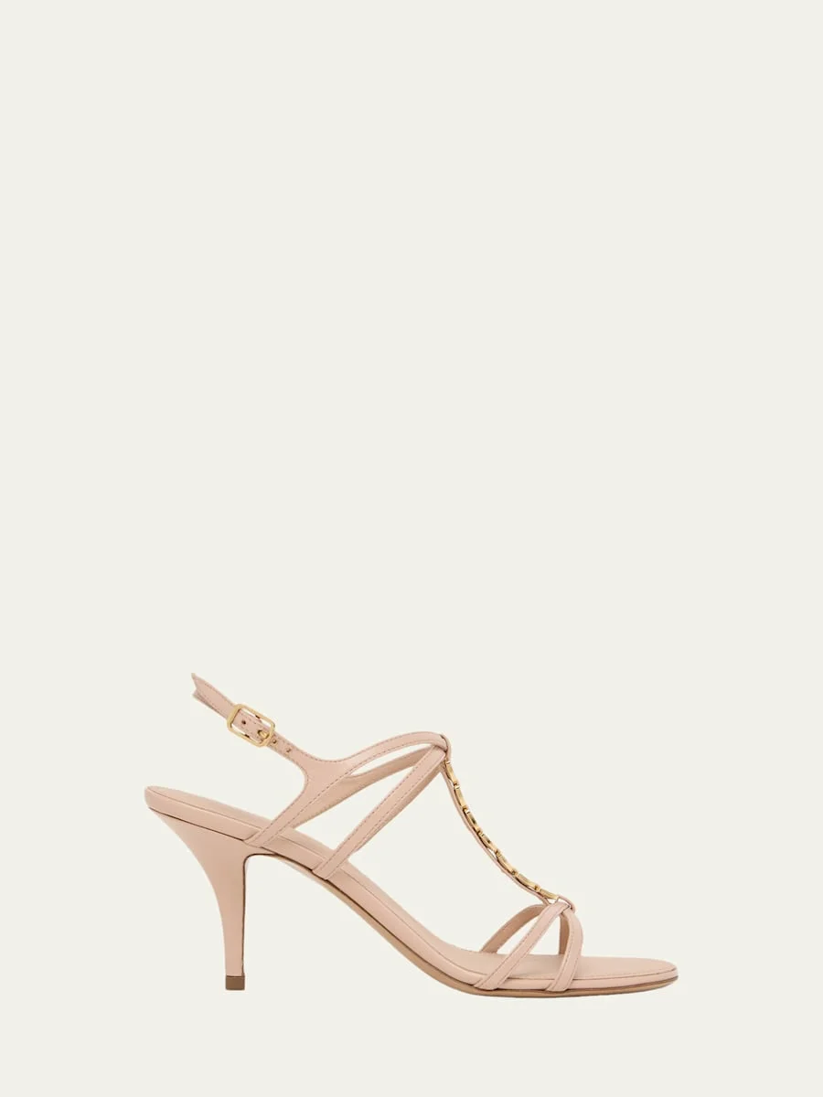 70mm Tiane Leather Sandals - 1