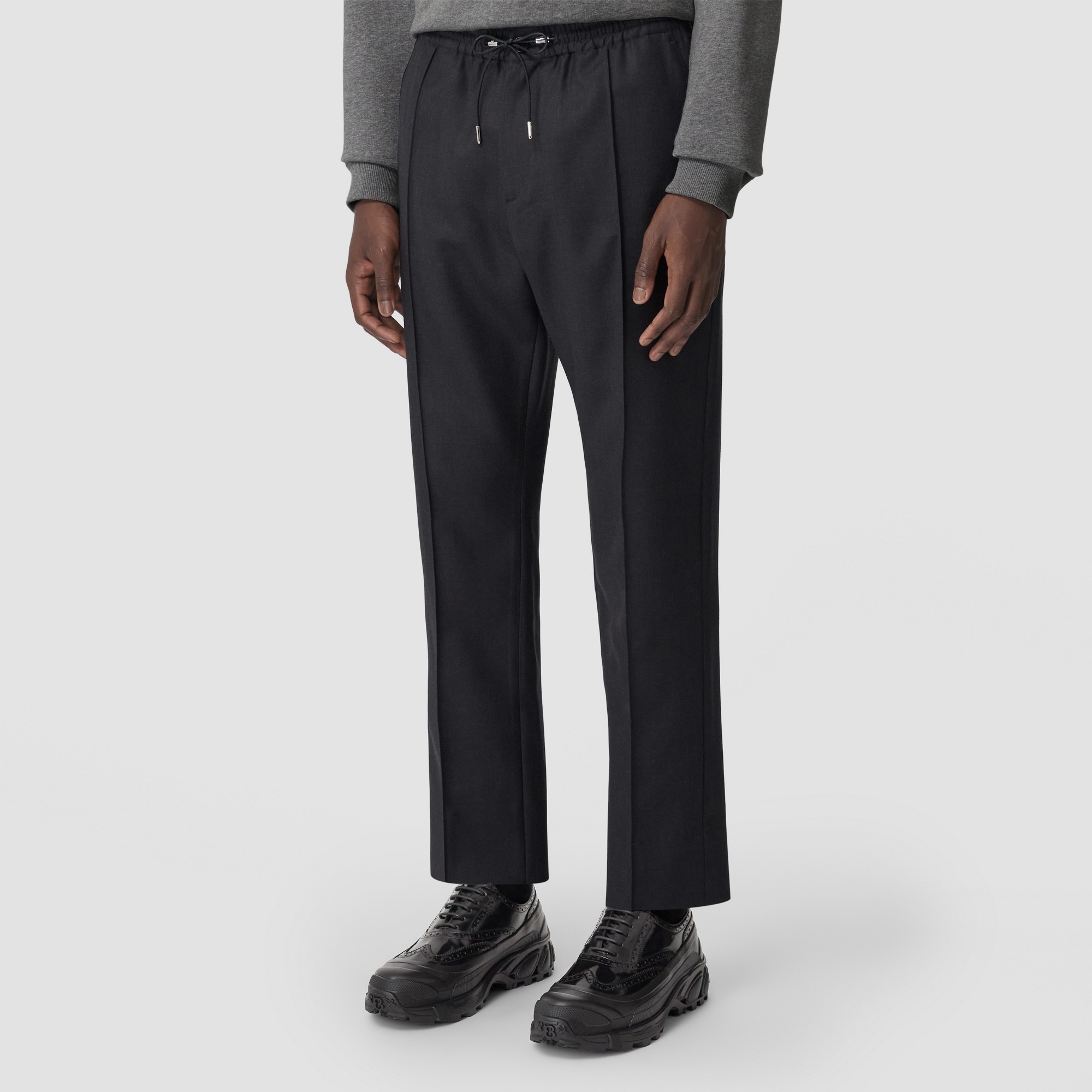 Monogram Motif Wool Trousers - 6