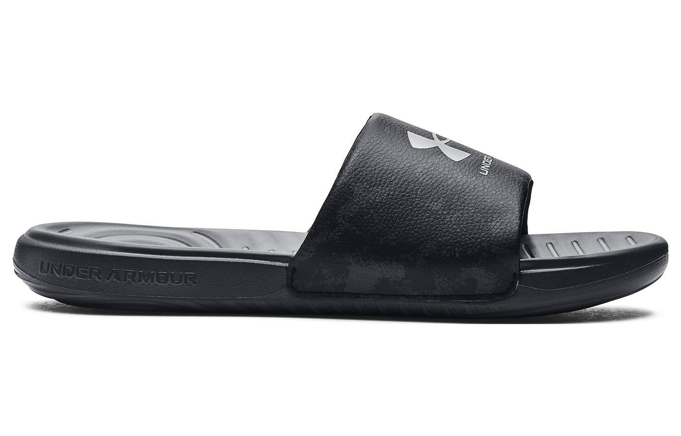 Under Armour Ansa Graphic Slides 'Black Pitch Grey' 3024434-018 - 3