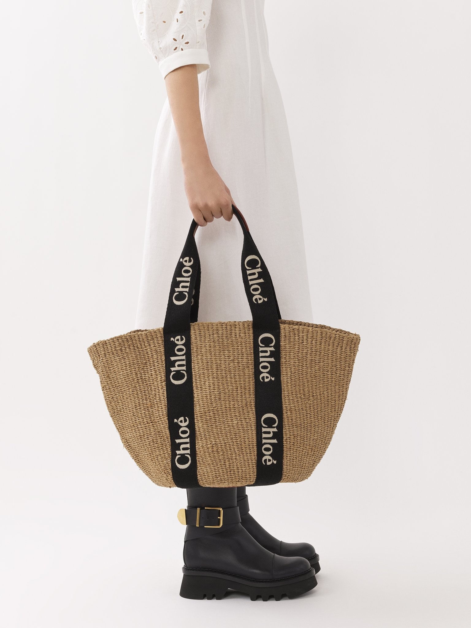 Chloé LARGE WOODY BASKET | REVERSIBLE