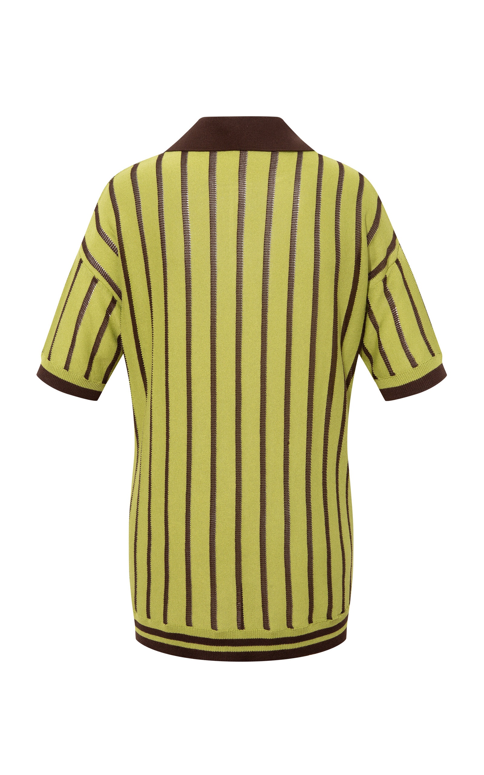 Rounes Striped Knit Polo Top stripe - 7