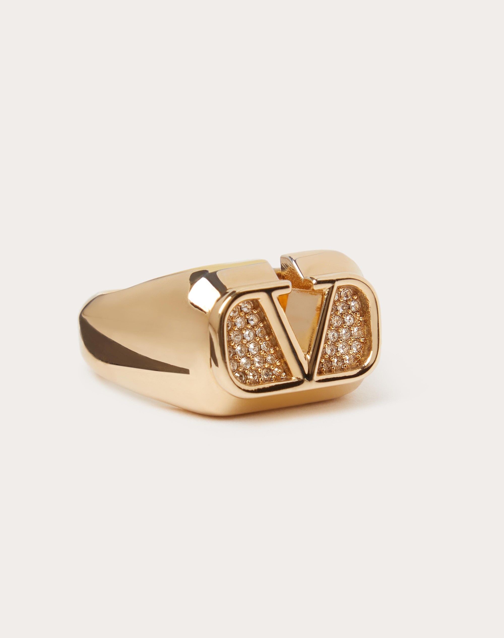 VLOGO SIGNATURE METAL AND SWAROVSKI® CRYSTAL RING - 2