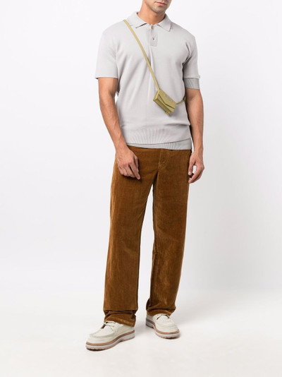 JACQUEMUS layered fine-knit polo shirt outlook