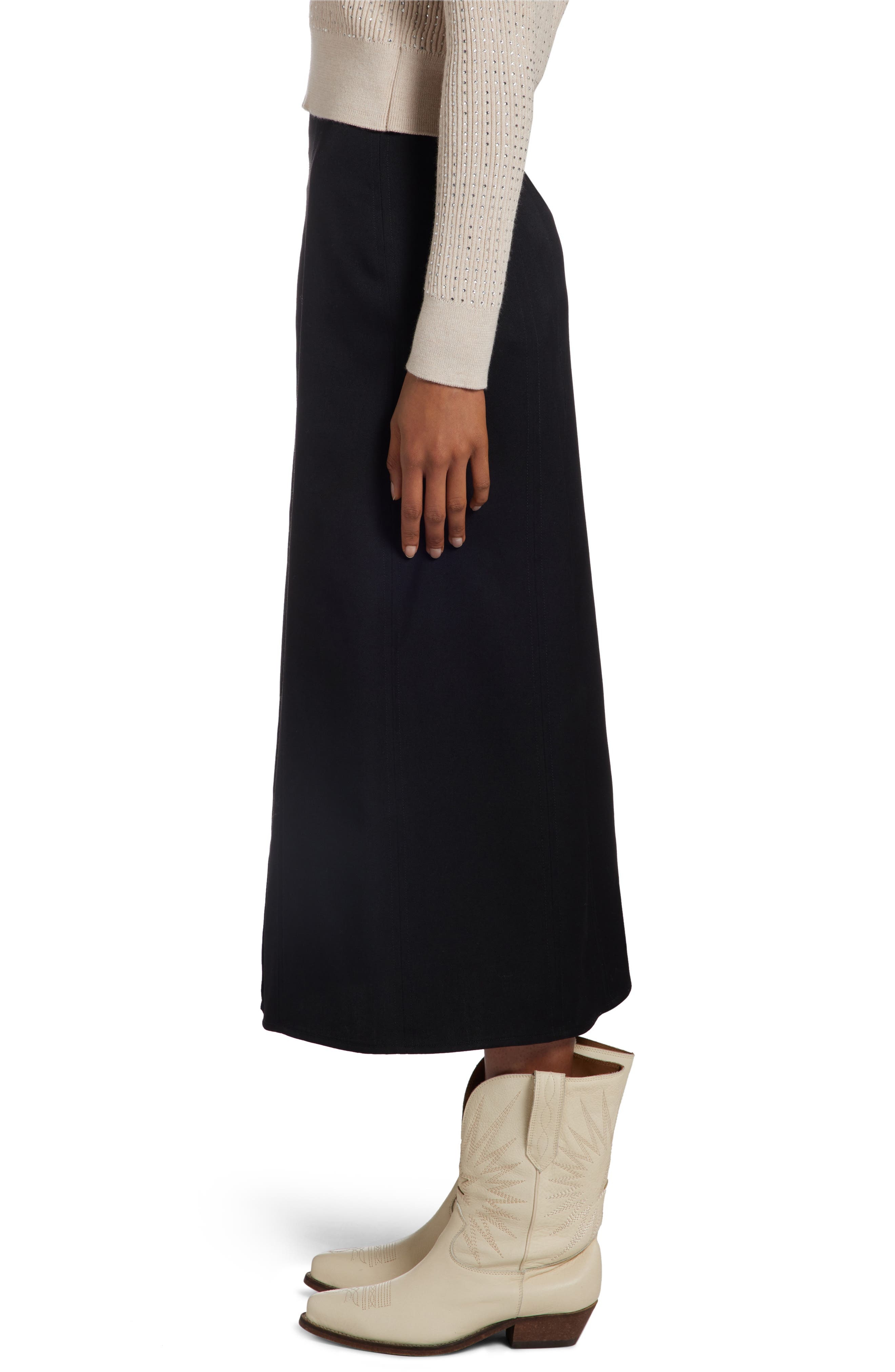 Virgin Wool Midi Skirt - 4
