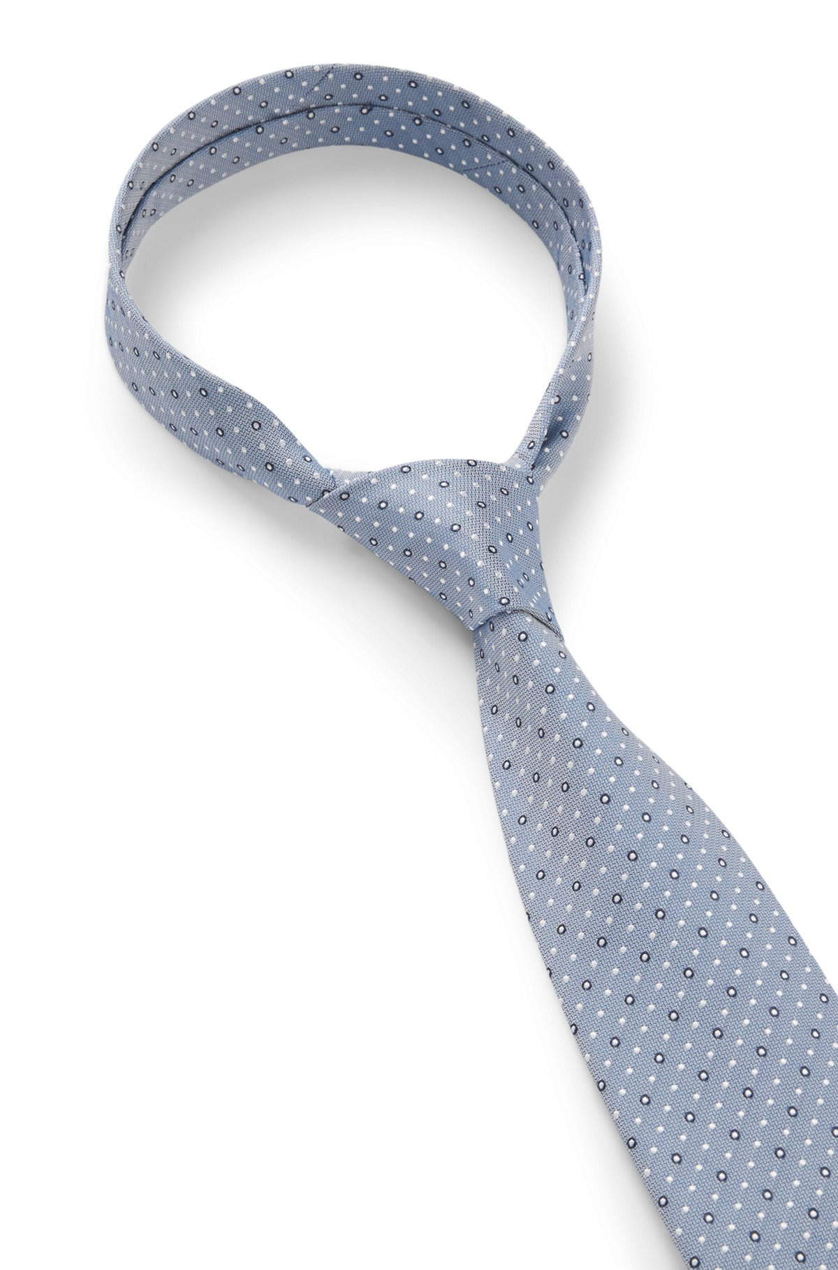 SILK-BLEND TIE WITH DOT MOTIF - 6