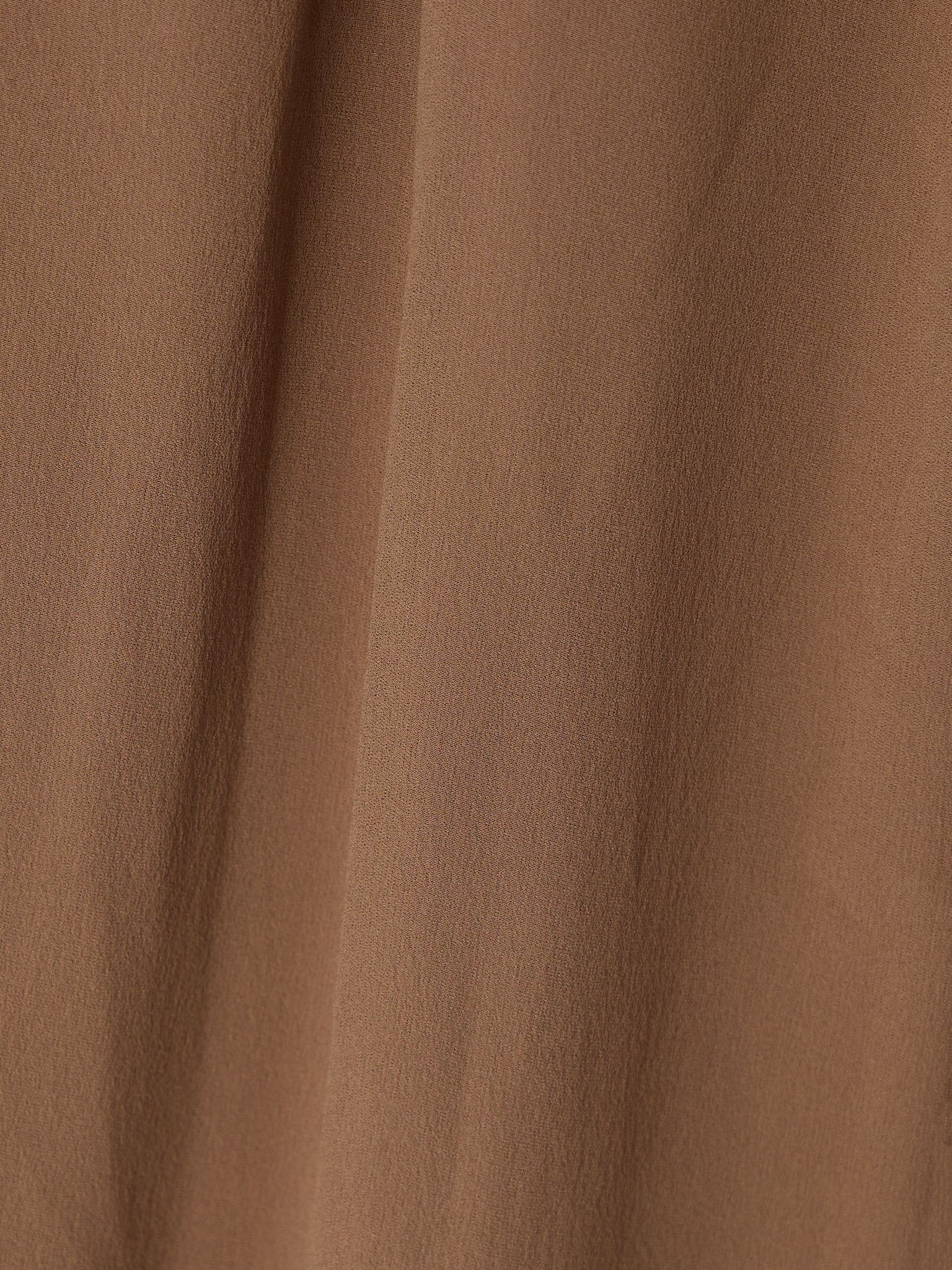 Silk-georgette straight-leg pants Light brown - 6