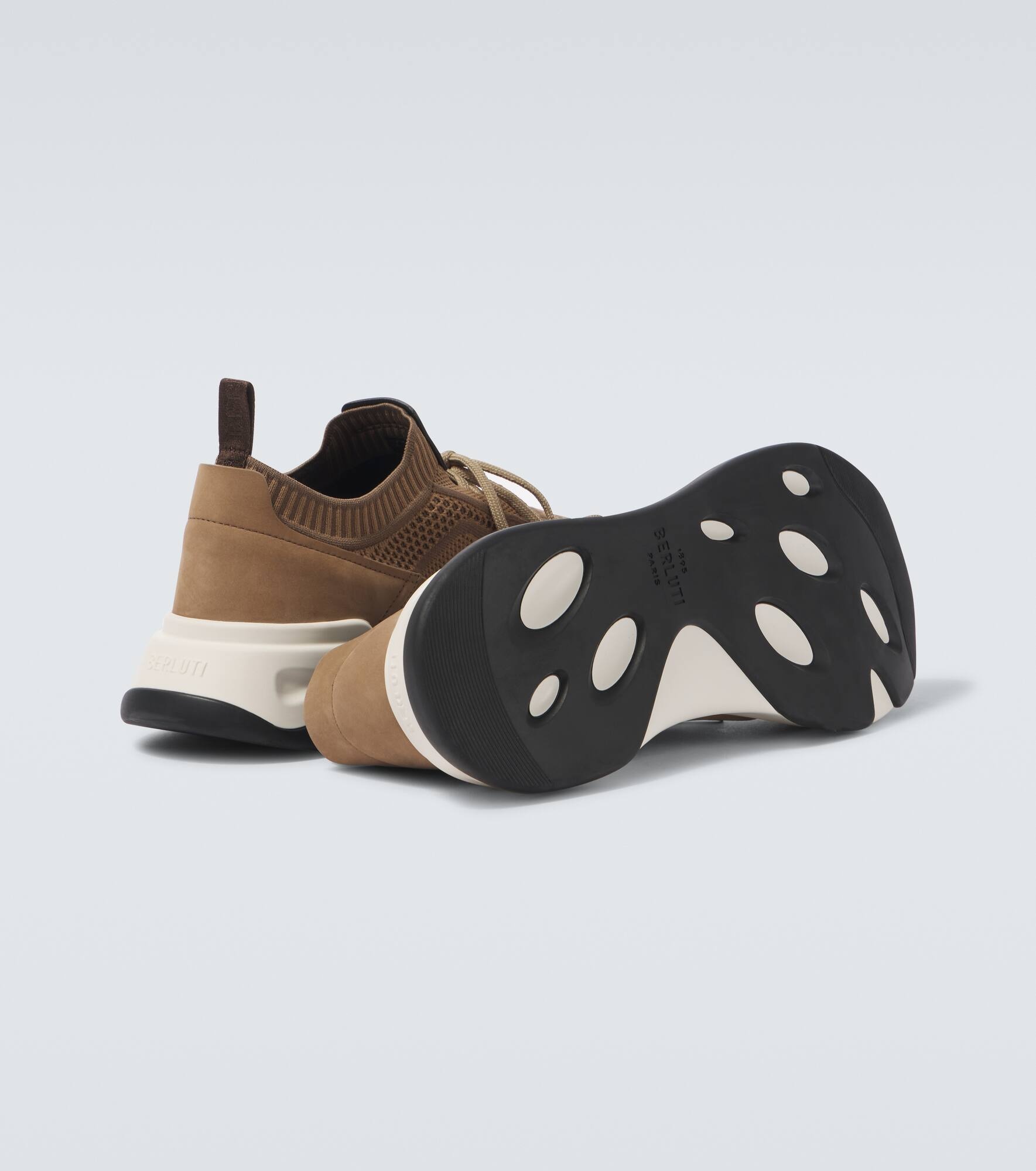 Shadow leather-trimmed sneakers - 7