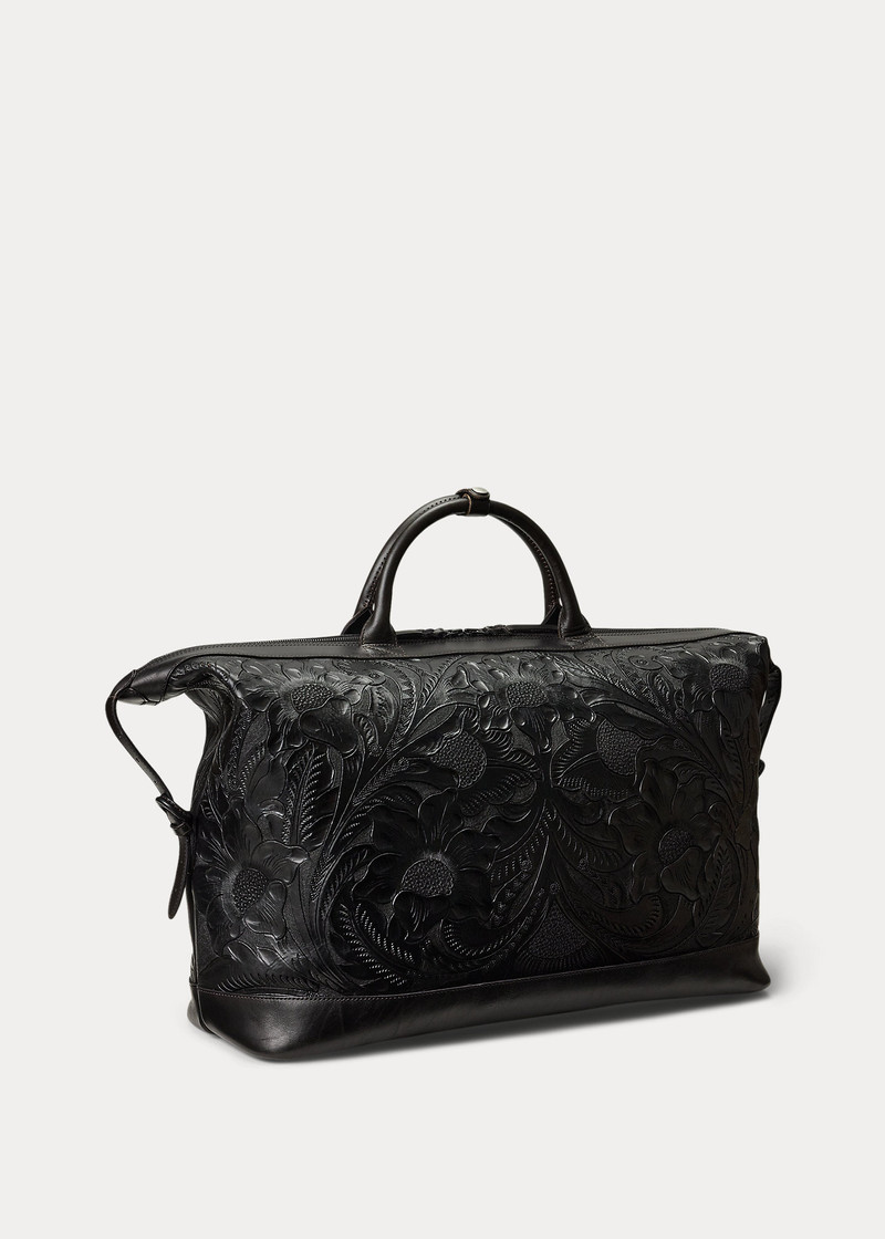 RRL by Ralph Lauren Hand-Tooled Leather Weekender Bag outlook