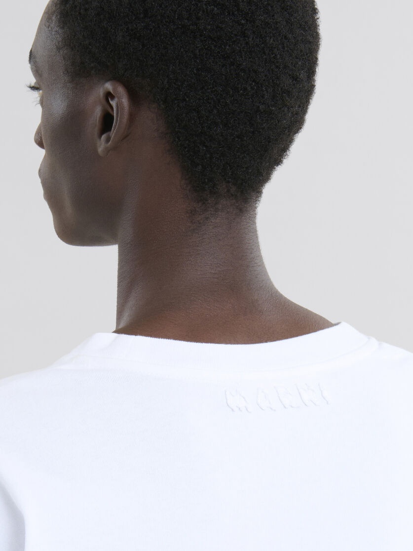 WHITE OVERSIZED ORGANIC COTTON T-SHIRT - 4