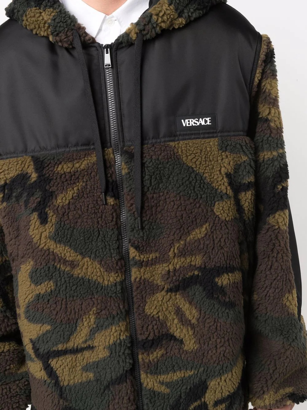 camouflage fleece hooded jacket - 5