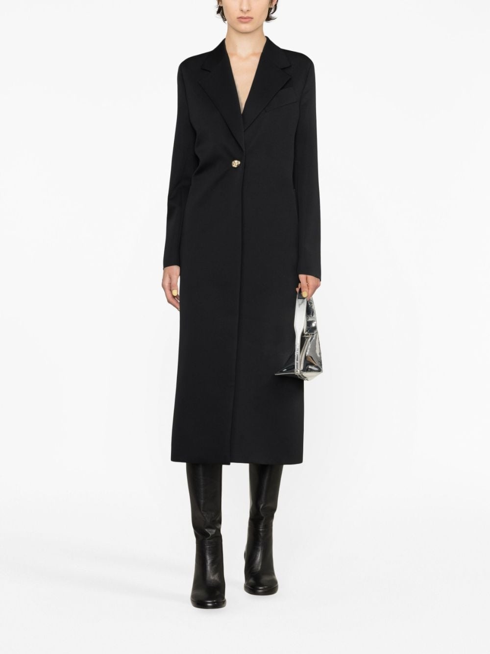 single-breasted tailored coat - 2