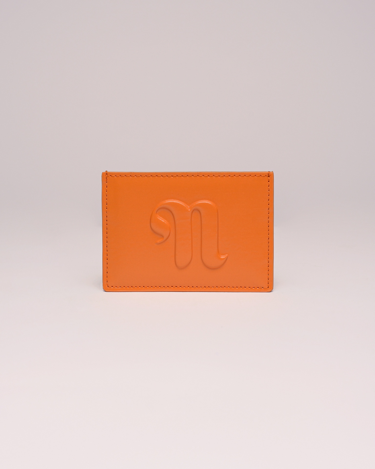 GILBERT - Patent Vegan leather card holder - Orange - 1