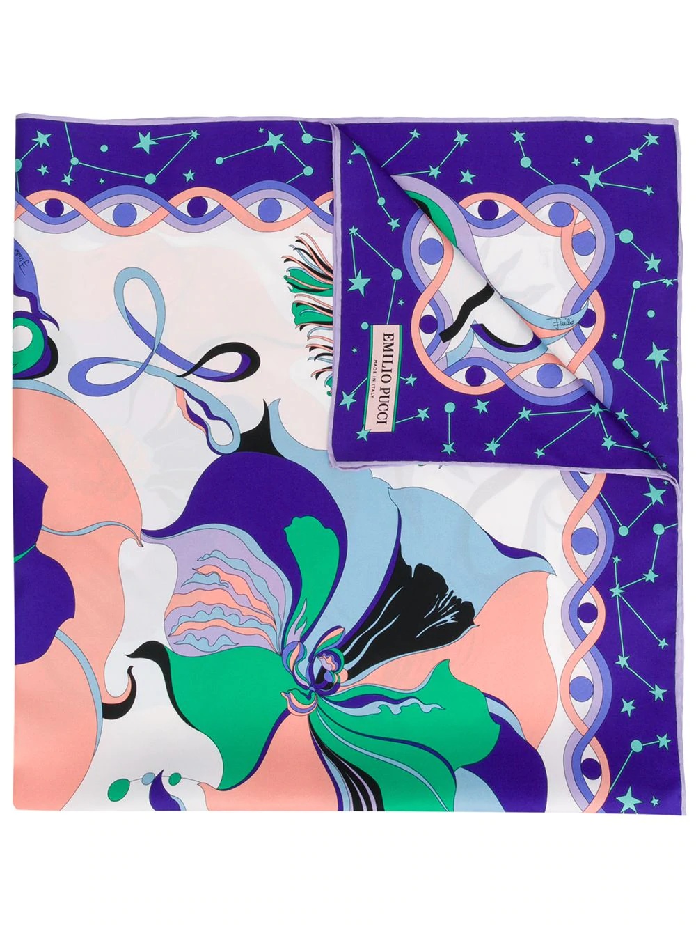 Mirabilis Print Silk-Twill Square Scarf - 1