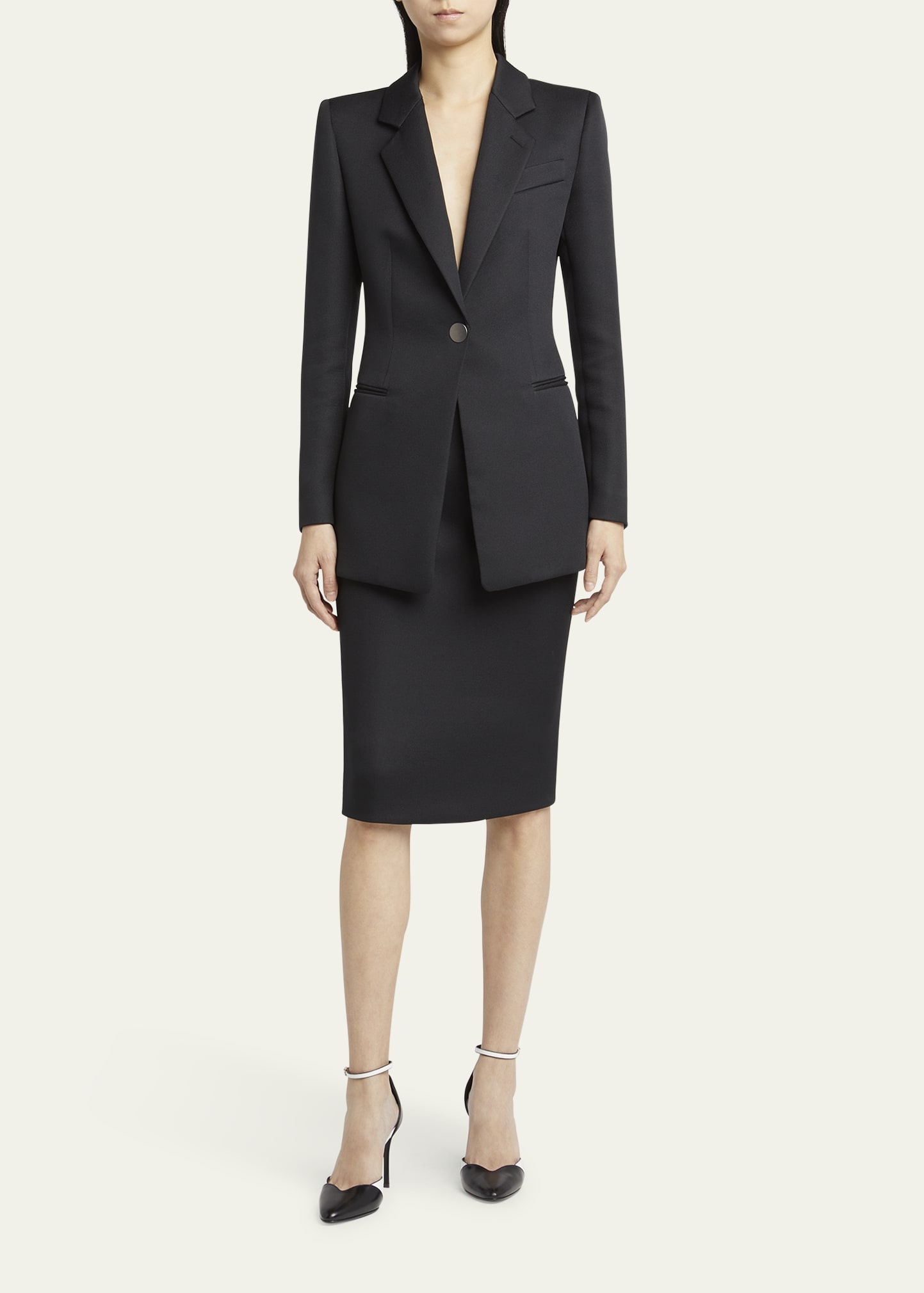 Techno Scuba Pencil Skirt - 2