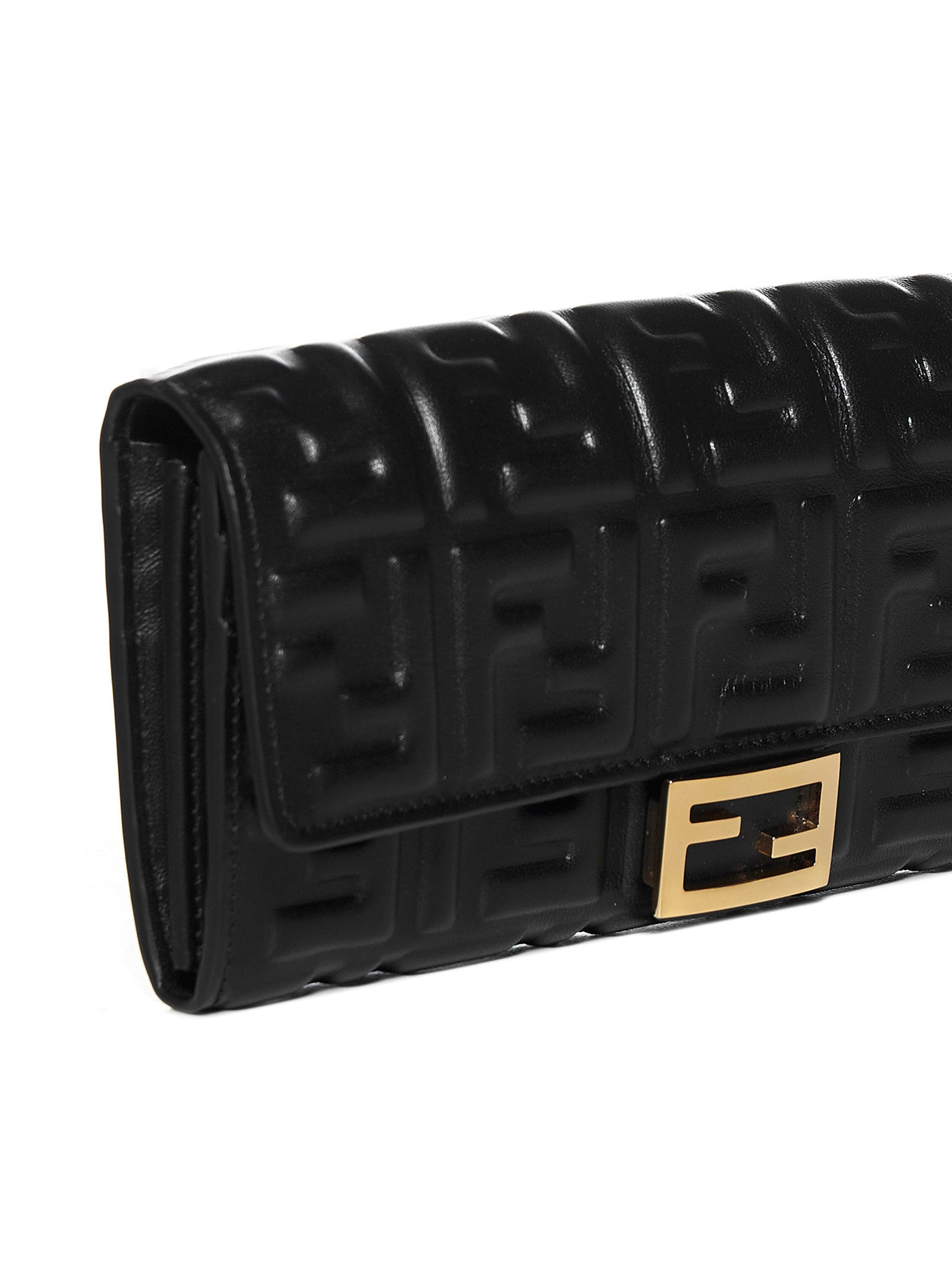 Fendi Women Ff Wallet In Black Nappa Leather - 4