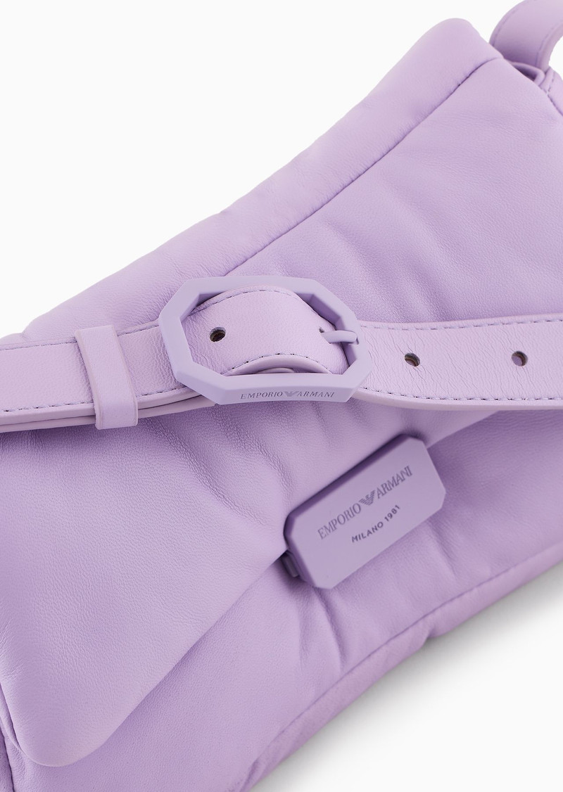 Baguette shoulder bag in puffy nappa leather 5