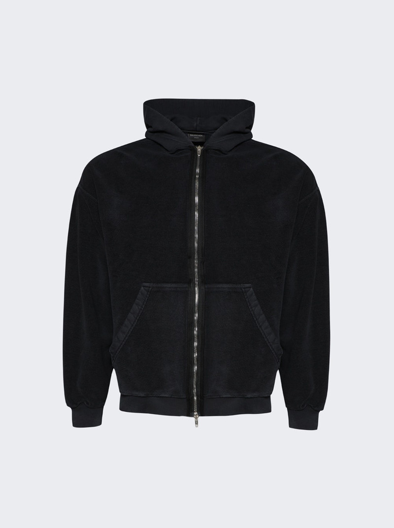 Inside Out Zip-up Hoodie Faded Black - 1