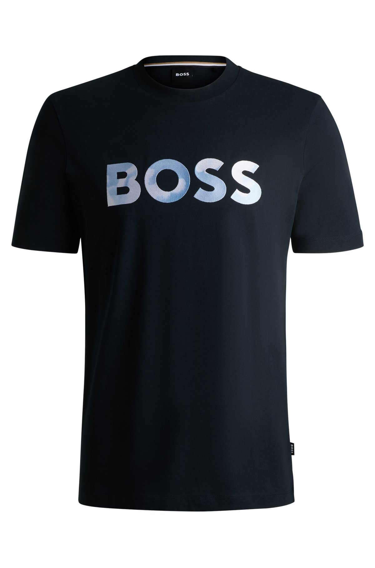 COTTON-JERSEY REGULAR-FIT T-SHIRT WITH SCRIPT LOGO - 1