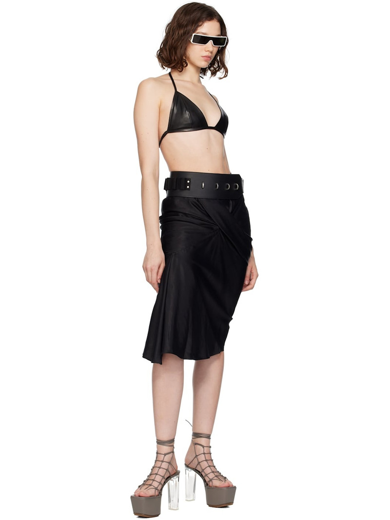 Rick Owens Black Concordians Seb Midi Skirt outlook