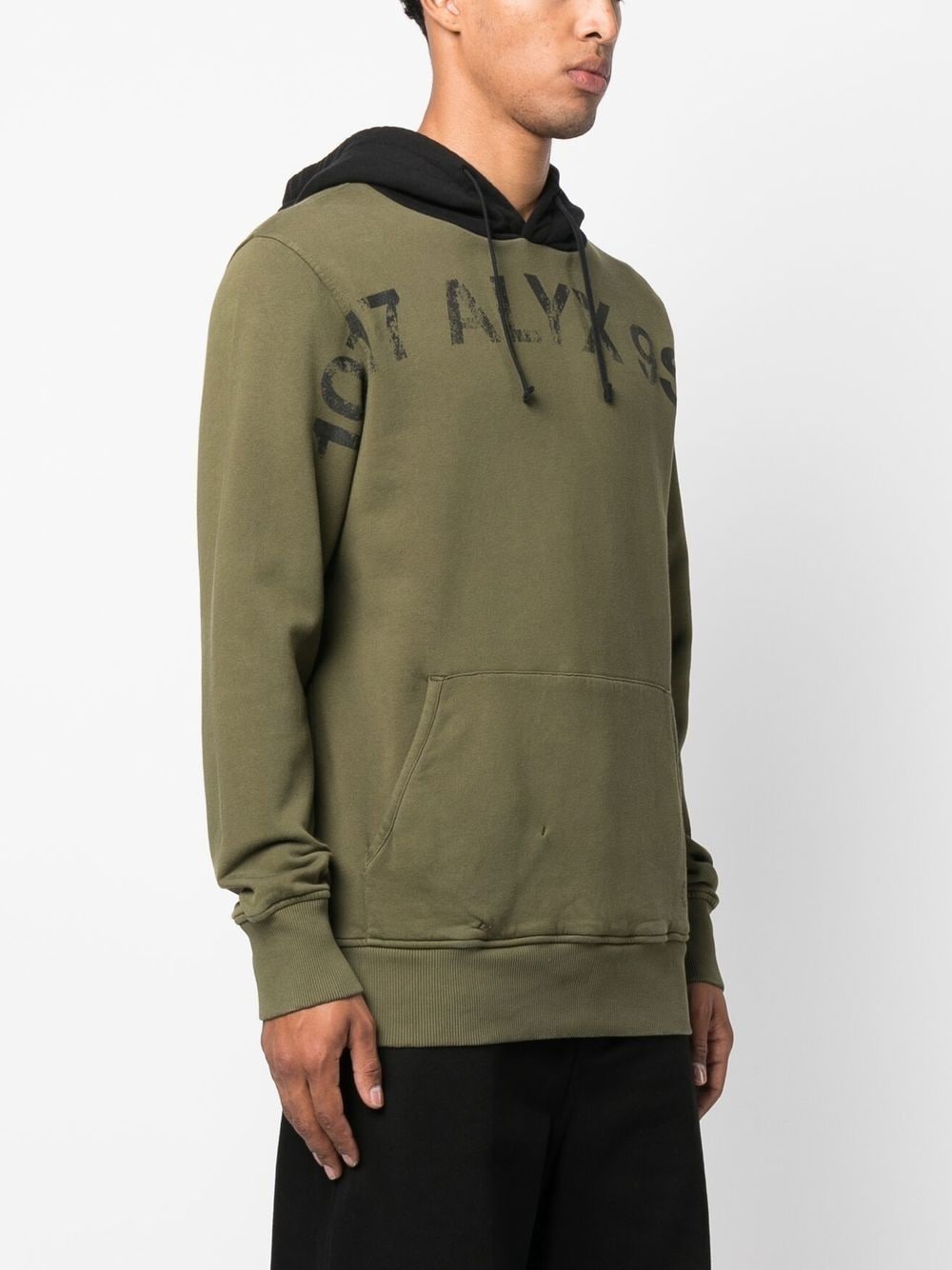 logo-print cotton hoodie - 4