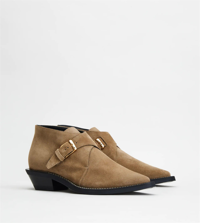Tod's MONKSTRAPS IN SUEDE - BEIGE outlook
