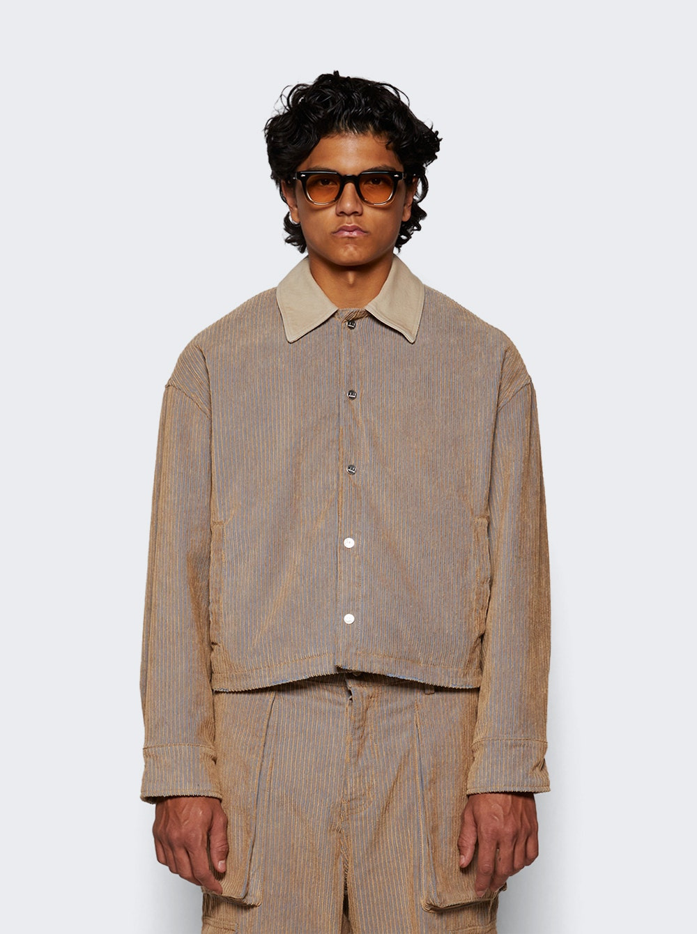 Corduroy Box Jacket Beige - 3