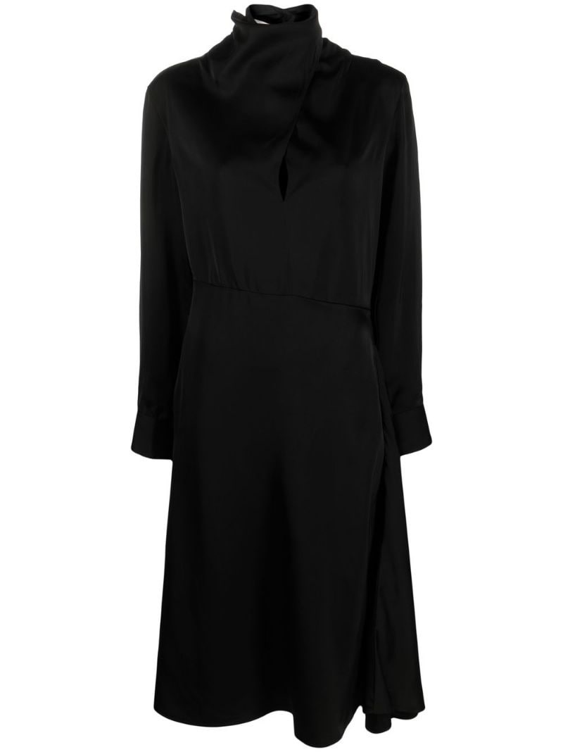 long-sleeve A-line dress - 1