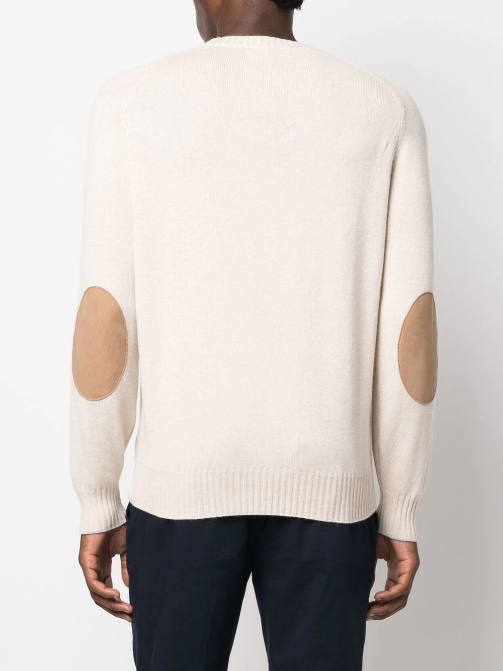 elbow-patch cashmere jumper - 4