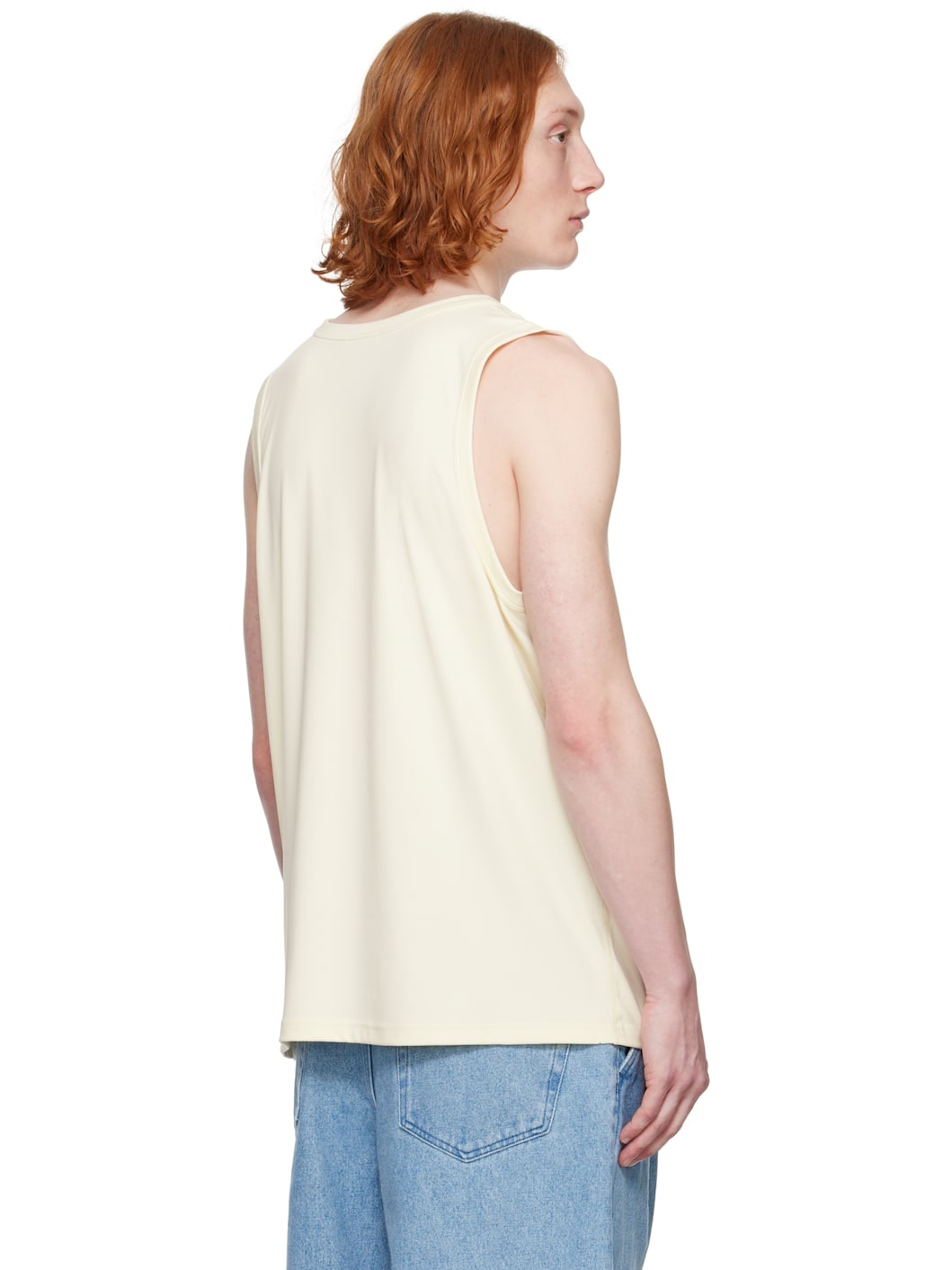 Beige Active Jersey Tank Top - 3