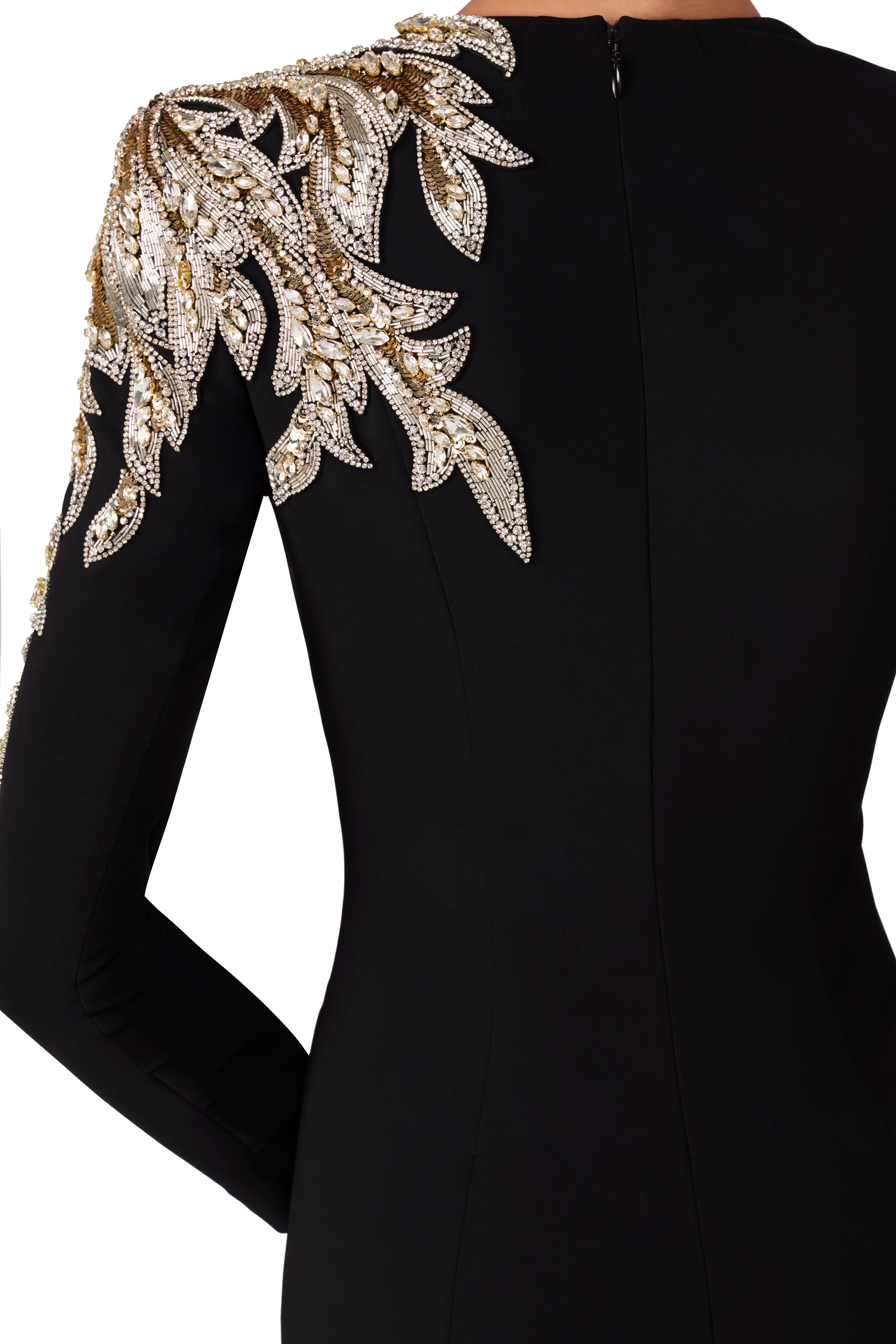 Jenny Packham Honor Sequin-Embellished Maxi Gown in Liquorice at Nordstrom - 5