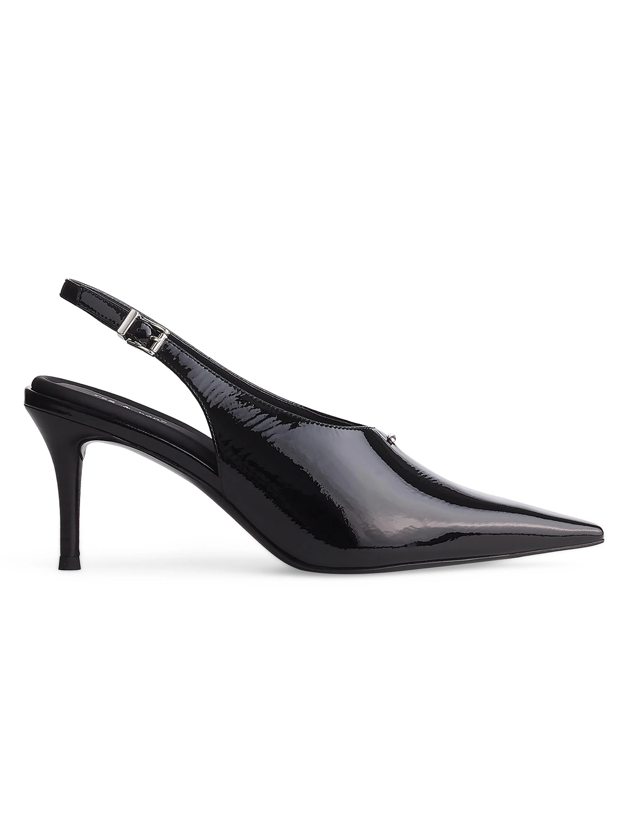 Women's Mercer Leather Slingback Heels - Black - 1