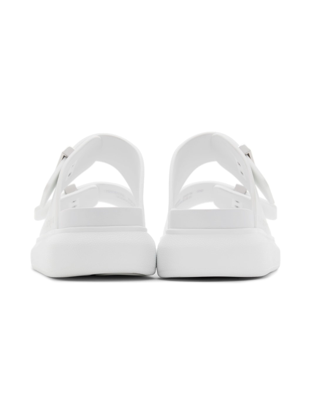 White Hybrid Slide Sandals - 4