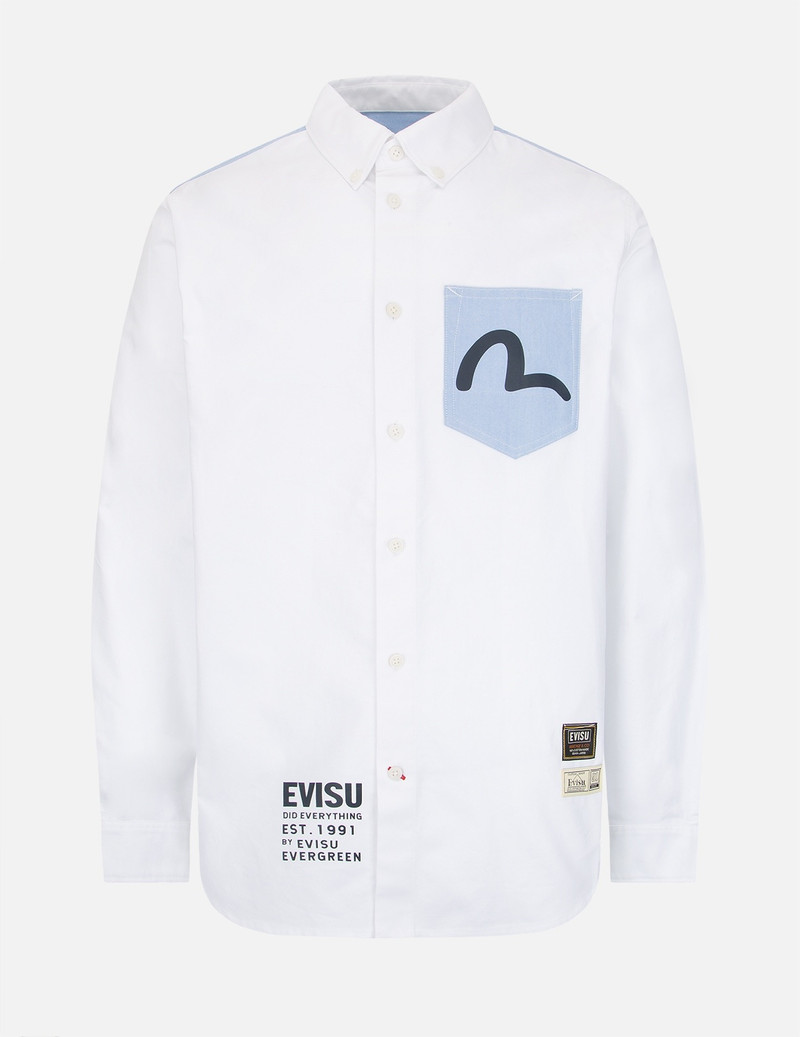 HIDE-AND-SEEK GODHEAD PRINT OXFORD SHIRT 1