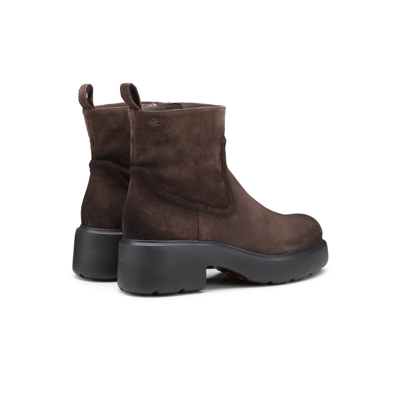 Women's dark brown suede Easy ankle boot 3