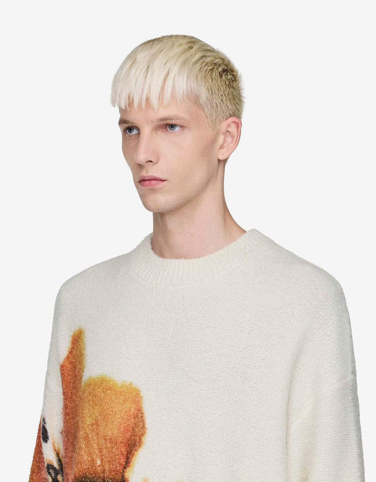 Y-3 White AOP Graphic Sweater - 7