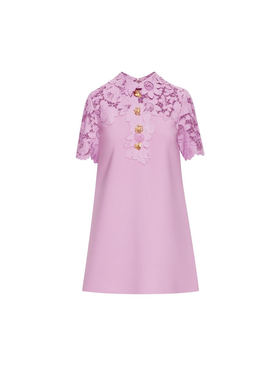 MIXED BOTANICAL GUIPURE SHIFT DRESS - 5