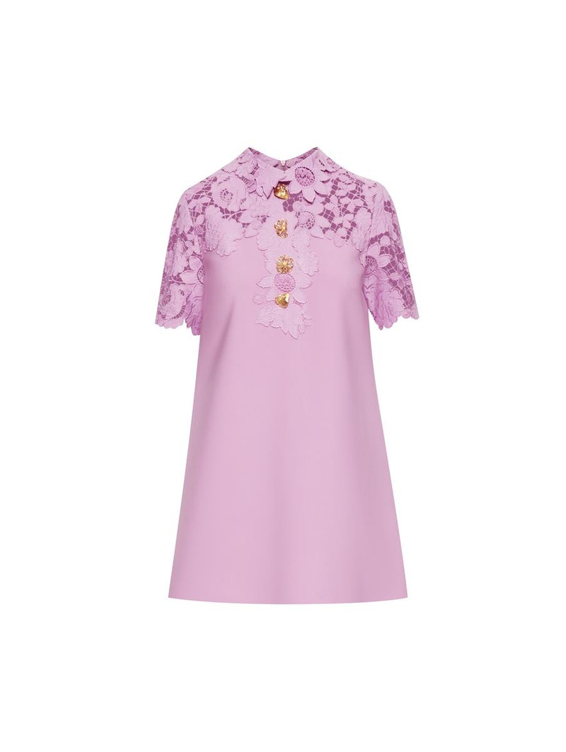 MIXED BOTANICAL GUIPURE SHIFT DRESS 5