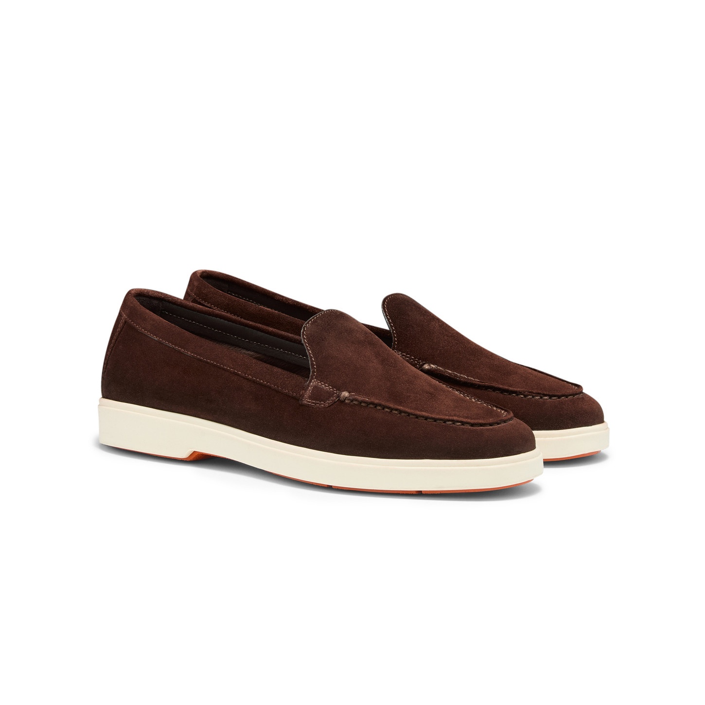 Women's dark brown suede loafer - 2