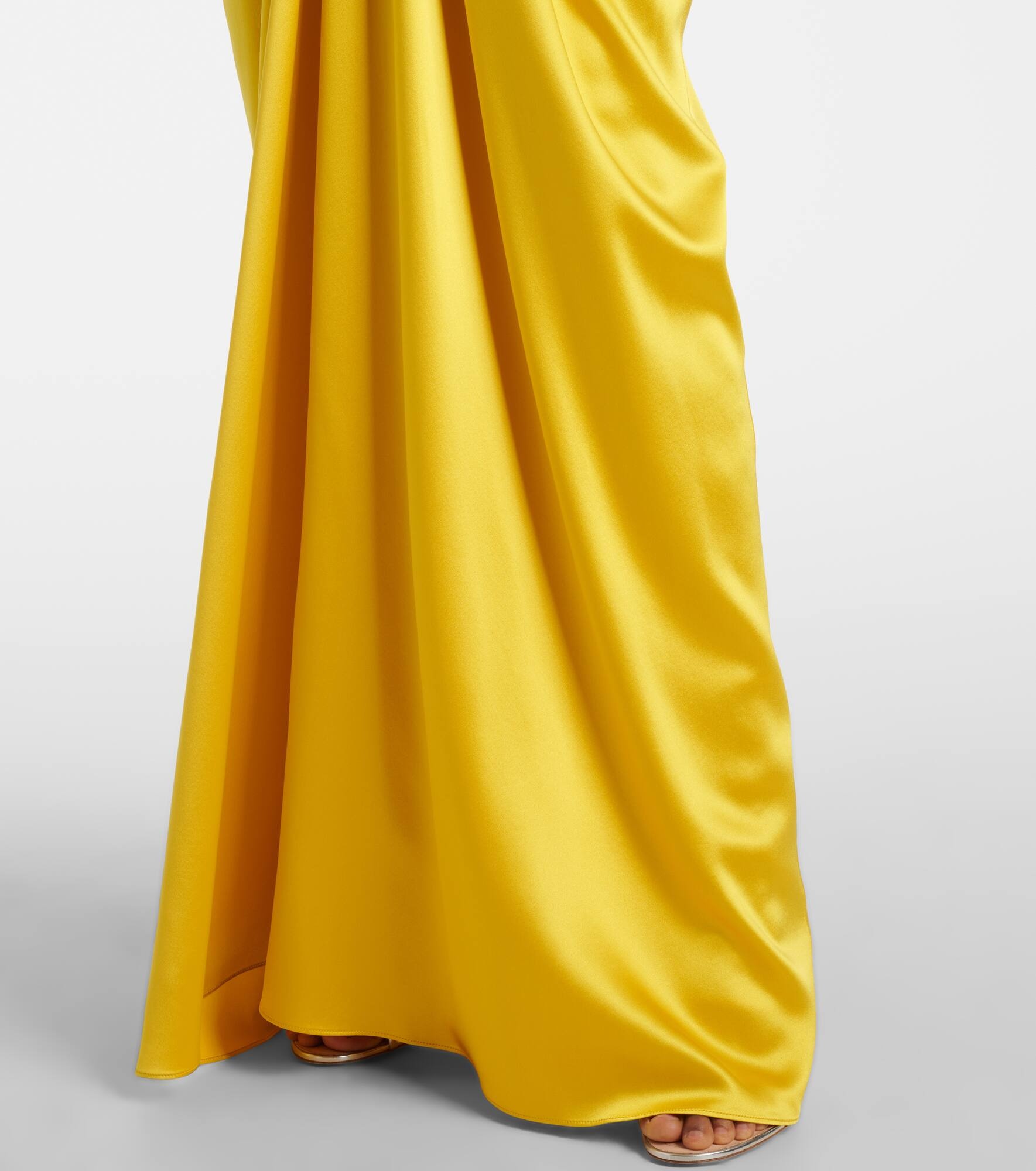 Panaro draped cutout silk maxi dress - 6