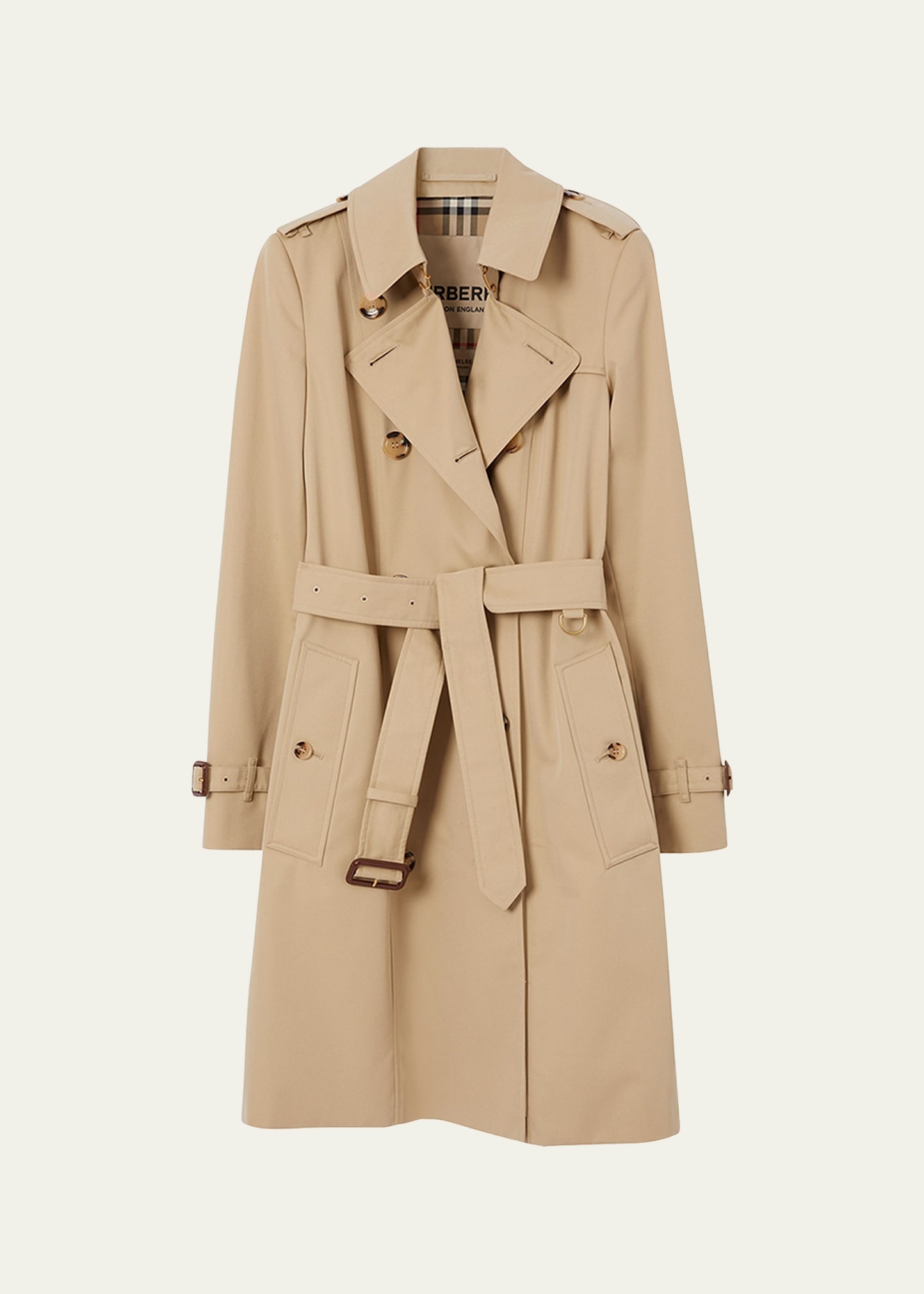 Chelsea Belted Double-Breasted Trench Coat - 1