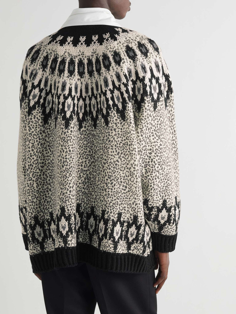 Embroidered Leopard-Print Virgin Wool Sweater 4