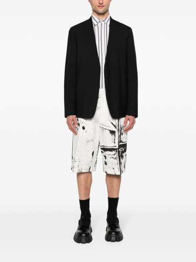 Alexander McQueen abstract-print twill shorts outlook