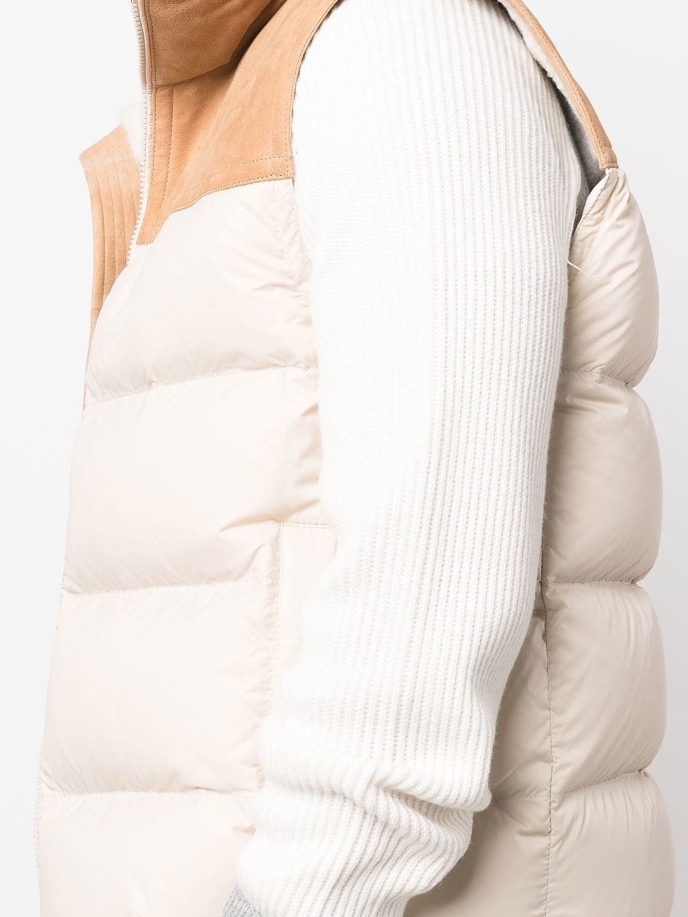 panelled zip-up gilet - 5