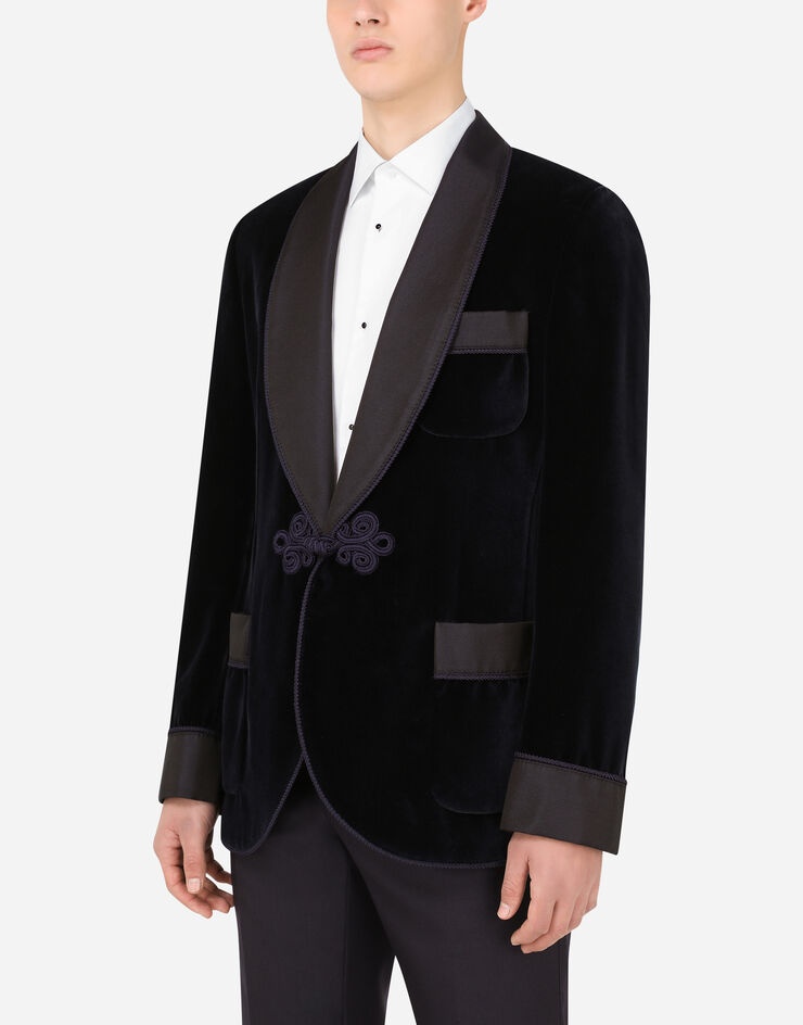 Velvet smoking jacket - 4