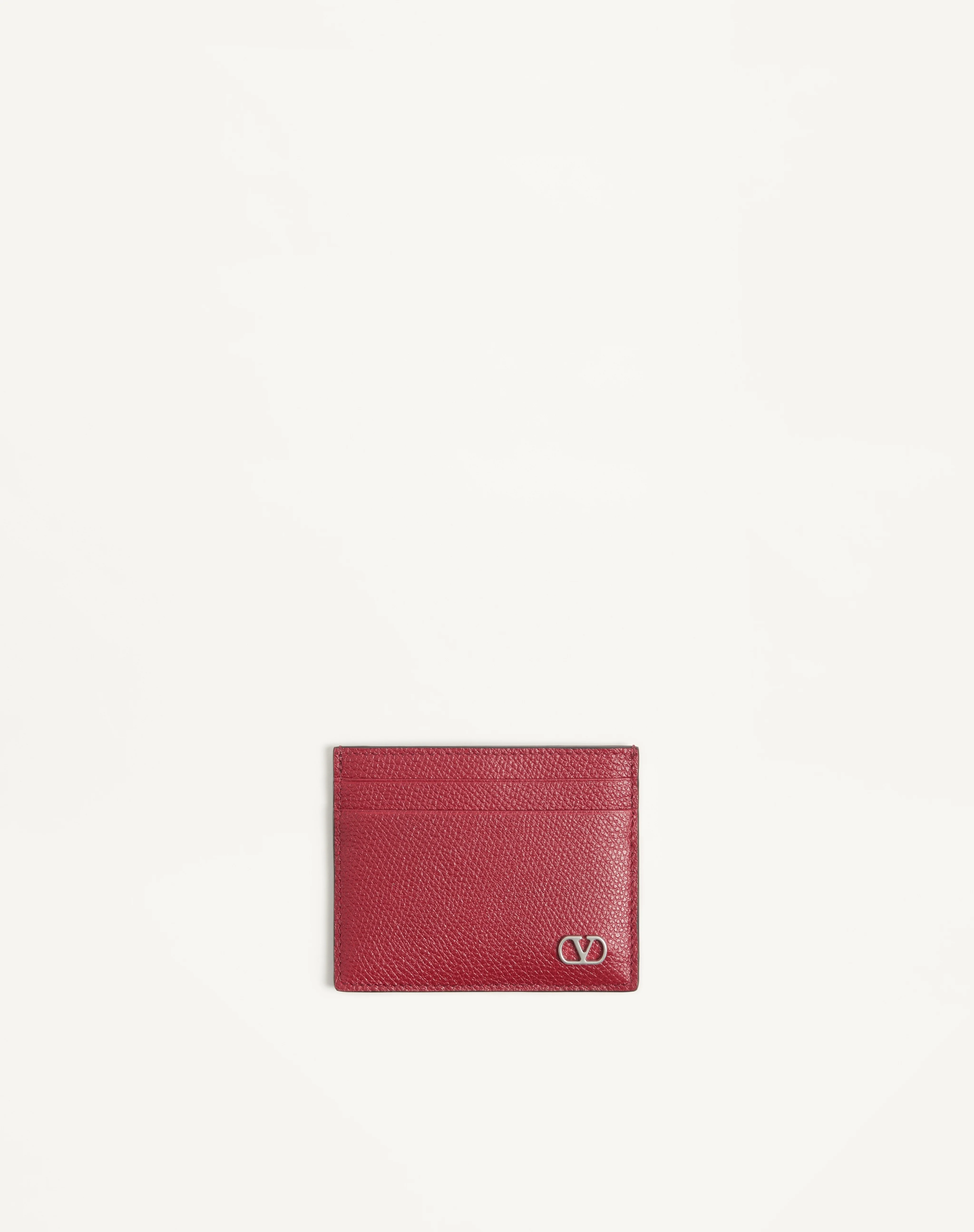 VALENTINO GARAVANI VLOGO SIGNATURE CARDHOLDER IN GRAINY CALFSKIN - 1